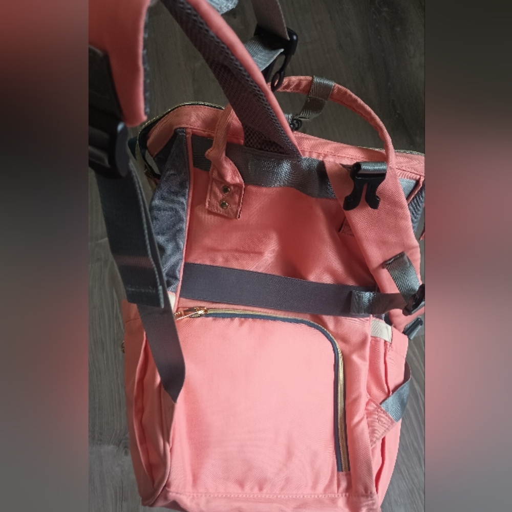 Zounich Multipocket Diaper Bag (Orange/Grey) A- - Picture 5 of 11
